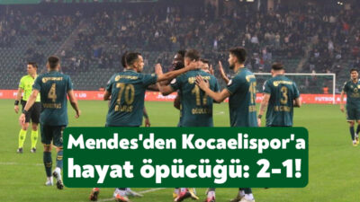 Trendyol 1.Lig'in 11. haftasında Kocaelispor evinde karşılaştığı Fatih Karagümrük'ü 2-1