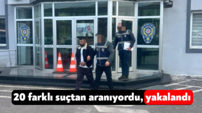 Kocaeli'de hakkında 20 farklı suçtan yakalama kararı bulunan ve toplamda