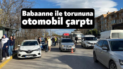 Kocaeli'de karşıdan karşıya geçmeye çalışan babaanne ile torununa otomobil çarptı.