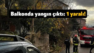 Kocaeli'nin Derince ilçesinde bir evin balkonunda yangın çıktı. Yangına müdahale
