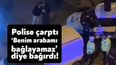 Kocaeli'nin Körfez ilçesinde drift yaptığı sırada polis ekiplerinin 'Dur' ihtarına