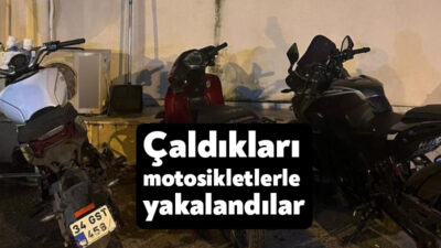 Kocaeli'de motosiklet çalan 4 şüpheli, polis ekiplerince çalıntı motosikletlerle yakalandı.