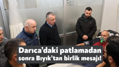 Darıca Belediye Başkanı Muzaffer Bıyık, Darıca’da meydana gelen iki doğalgaz