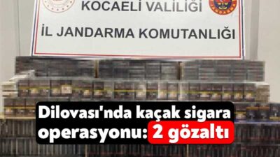 Kocaeli'nin Dilovası ilçesinde jandarma ekiplerince durdurulan araçta 5 bin paket