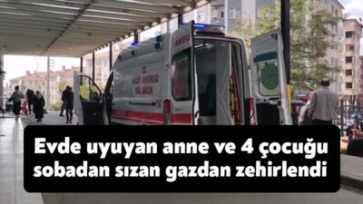 Kocaeli'nin Gebze ilçesinde evde uyuyan anne ve 4 çocuğu, sobadan