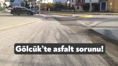 Gölcük’te yapılan altyapı çalışmasının ardından asfalt çalışmasının yapılmaması üzerine Gölcüklü