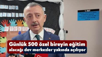 Kocaeli Büyükşehir Belediye Başkanı Tahir Büyükakın, özel öğrencileri ziyareti sırasında