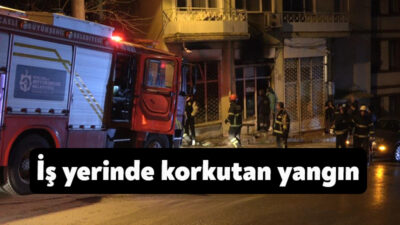 Kocaeli'nin İzmit ilçesinde elektronik eşya tamirinin yapıldığı iş yerinde çıkan