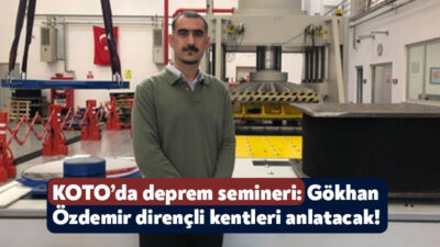 Kocaeli Ticaret Odası’nda bugün deprem konusuna ilişkin seminer düzenlenecek. Bir