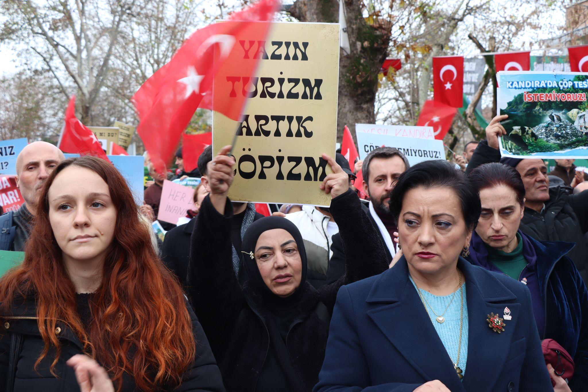 Kandiralilardan cop tesisine karsi Izmitte eylem1