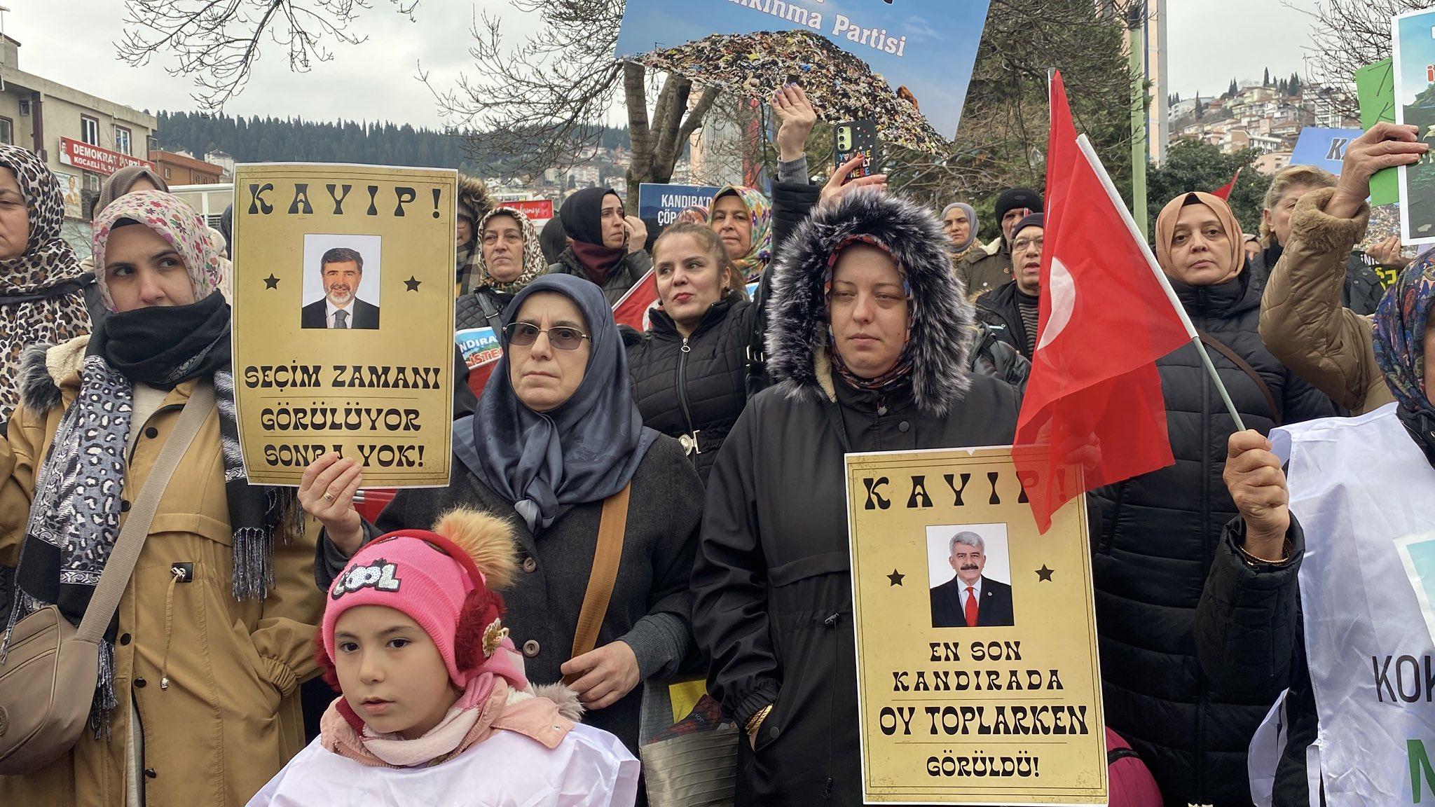Kandiralilardan cop tesisine karsi Izmitte eylem10