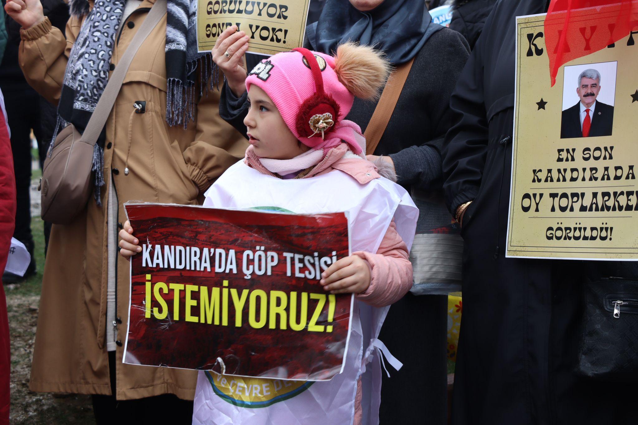 Kandiralilardan cop tesisine karsi Izmitte eylem6