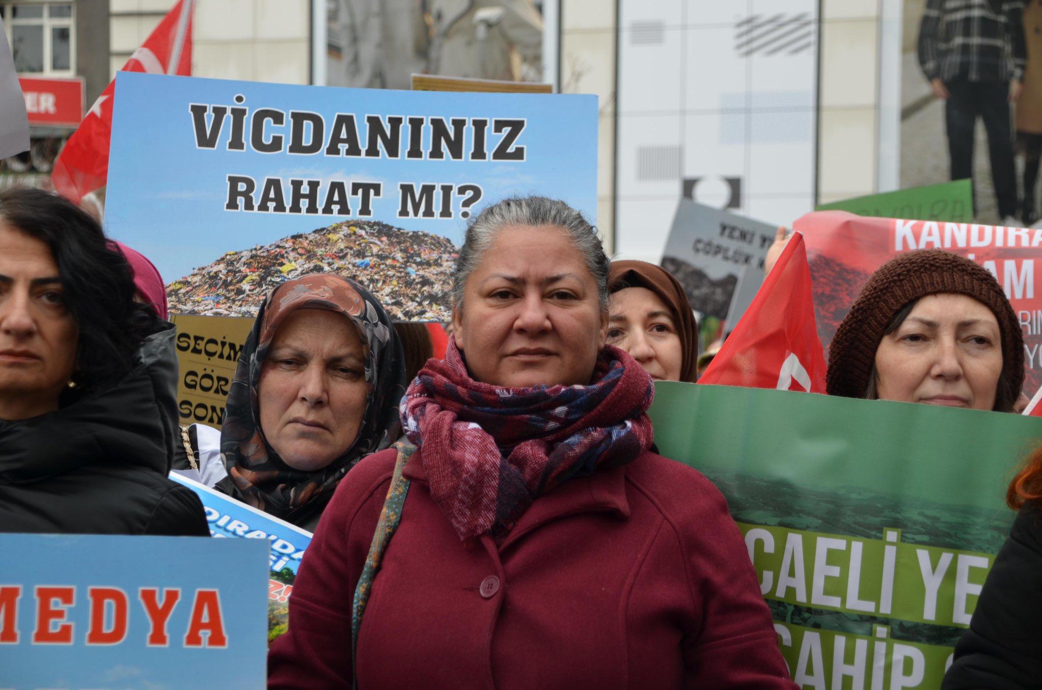 Kandiralilardan cop tesisine karsi Izmitte eylem8