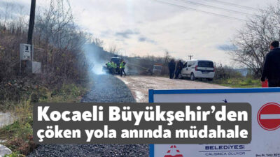 Büyükşehir, Körfez ilçesi Karayakuplu Mahallesi’nde yağmur suyu giderinden sızan su