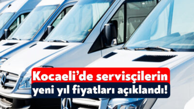 Kocaeli’deki servis araçlarının 2025 yılı fiyatlandırması açıklandı. Buna göre, kilometre