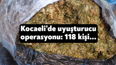 Kocaeli’de geride kalan hafta emniyet ve jandarma ekiplerinin uyuşturucuya yönelik