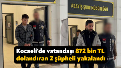 Kocaeli'nin İzmit ilçesinde kendilerini polis olarak tanıtıp bir vatandaşı 872