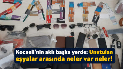 Kocaeli Büyükşehir Belediyesi’nin sorumluluk sahasında unutulan eşyalar Zabıta Dairesi Başkanlığı’nda