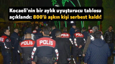 Kocaeli’nin bir aylık uyuşturucu tablosu açıklandı. Buna göre kolluk kuvvetleri