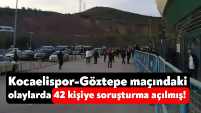 Kocaelispor ile Göztepe arasından oynanan mücadelede Göztepeli taraftarların neden olduğu