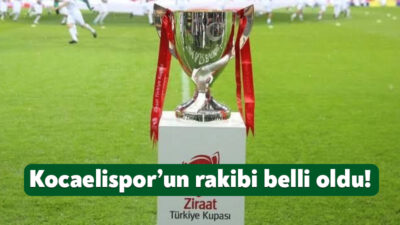 Kocaelispor’un Ziraat Türkiye Kupası 5. Eleme Turu’ndaki rakibi belli oldu.