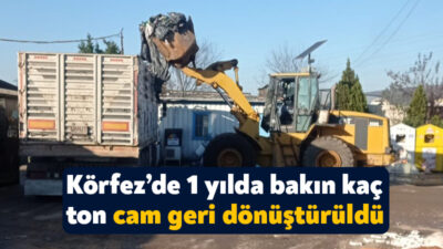 Körfez Belediyesi tarafından ilçe genelinde 55 noktaya yerleştirilen cam atık