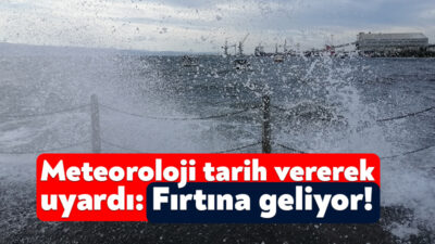 Meteoroloji Genel Müdürlüğü Batı Karadeniz’in doğusu için fırtına uyarısında bulundu.