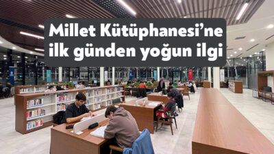 Raflarında binlerce değerli eserin bulunduğu Milli İrade Millet Kütüphanesi’ni açılışının