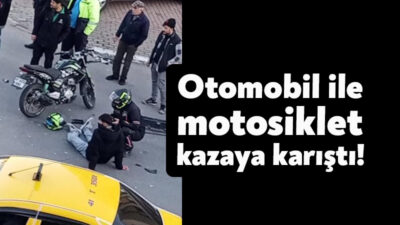 Kocaeli'nin Çayırova ilçesinde motosiklet ile otomobilin karıştığı kaza saniye saniye