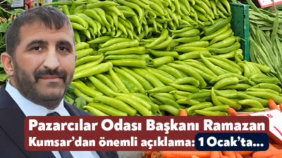 Kocaeli Seyyar Esnafı ve Pazarcılar Esnaf Odası Başkanı Ramazan Kumsar