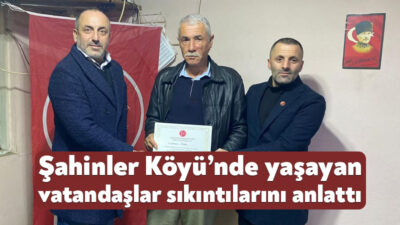 MHP İzmit İlçe Başkanı İlker Kazan ve yönetimi, Şahinler Mahallesi’nde