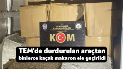 TEM Otoyolu'nun Kocaeli geçişinde durdurulan araçta yapılan aramada 891 bin