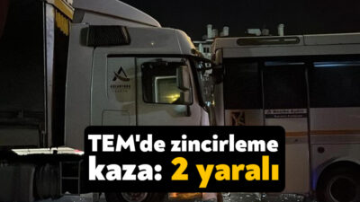 Kocaeli TEM otoyolu Derince geçişinde 4 aracın karıştığı zincirleme kazada