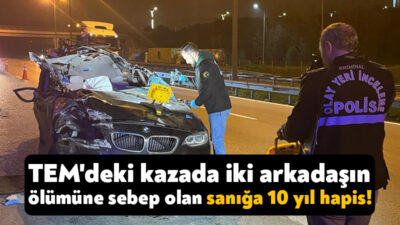 TEM Otoyolu'nda tıra arkadan çarparak 2 arkadaşının ölümüne neden olan