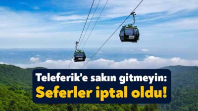 Kartepe’de teleferik seferleri olumsuz hava koşulları nedeniyle iptal edildi. Teleferik