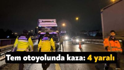 Tem otoyolunun İzmit geçişinde meydana gelen trafik kazasında 4 kişi