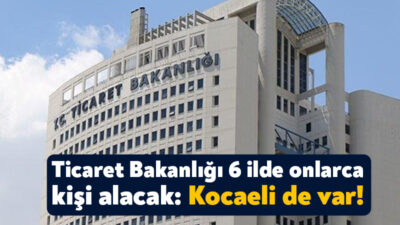 Ticaret Bakanlığı Kocaeli’nin de aralarında yer aldığı 6 ilde istihdam