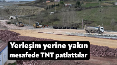 Kocaeli'nin Kandıra ilçesinde inşaat çalışmaları sırasında yerleşim yerine yakın mesafede