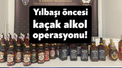 Yılbaşı öncesi İzmit'te kaçak alkol operasyonu gerçekleştirildi. Kocaeli İl Emniyet