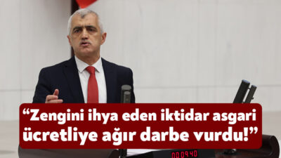 DEM Parti Kocaeli Milletvekili Ömer Faruk Gergerlioğlu açıklanan asgari ücrete