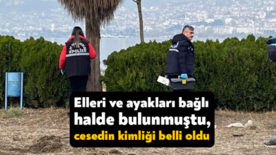 Kocaeli'nin İzmit ilçesinde denizde elleri ve ayakları bağlanmış halde bulunan