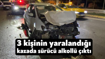 Kocaeli'nin İzmit ilçesinde iki otomobilin karıştığı ve 3 kişinin yaralandığı