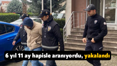 Kocaeli'de 6 yıl 11 ay 22 gün hapis cezasıyla aranan