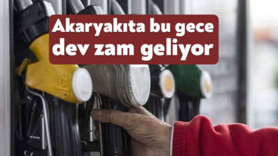 Akaryakıt fiyatlarına bu gece yarısından itibaren geçerli olmak üzere yapılması