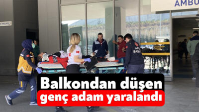 Kocaeli'nin İzmit ilçesinde balkondan düşen genç adam yaralandı.
