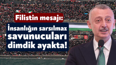 Galata Köprüsü’nde İsrail’in Filistin’e yönelik zulmüne karşı bugün miting düzenlendi.