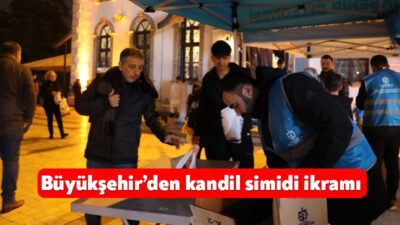 Kocaeli Büyükşehir Belediyesi, Miraç Kandili gecesinde vatandaşlara kandil simidi ikram