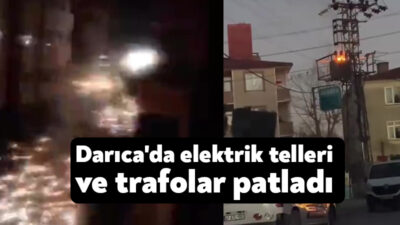 Kocaeli'nin Darıca ilçesinde iki mahallede elektrik telleri ve trafolar