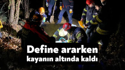 Kocaeli'nin İzmit ilçesinde define aradığı iddia edilen şahıs, kazdığı kayanın