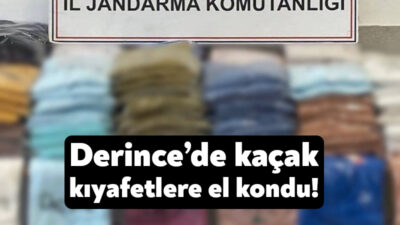 Kocaeli’de jandarma ekipleri ünlü markalara ait olduğu tespit edilen 1.380